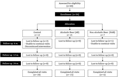 Effect of moderate beer consumption (with and without ethanol) on osteoporosis in early postmenopausal women: Results of a pilot parallel clinical trial